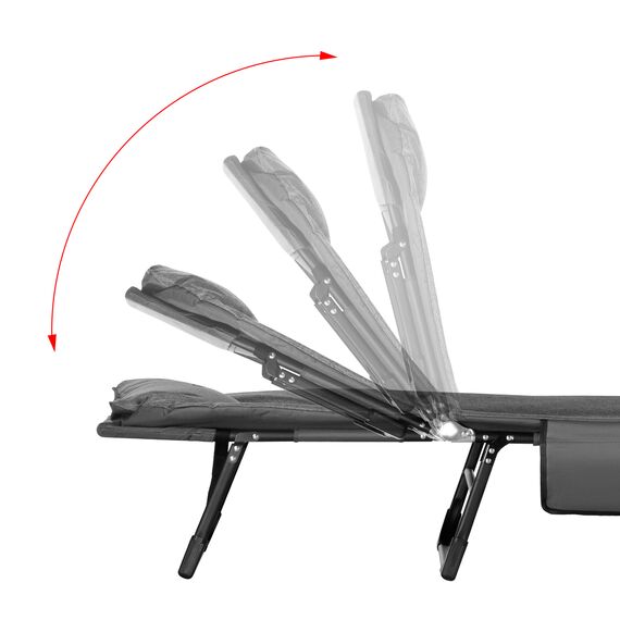 NILS CAMP łóżko turystyczne składane 200cm NC2720 szare, 2 zdjęcie