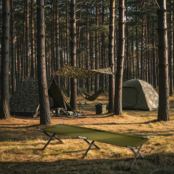 NILS CAMP łóżko turystyczne składane 200cm NC2756 zielone + pokrowiec, 9 zdjęcie NILS CAMP łóżko turystyczne składane 200cm NC2756 zielone + pokrowiec, 9 zdjęcie
