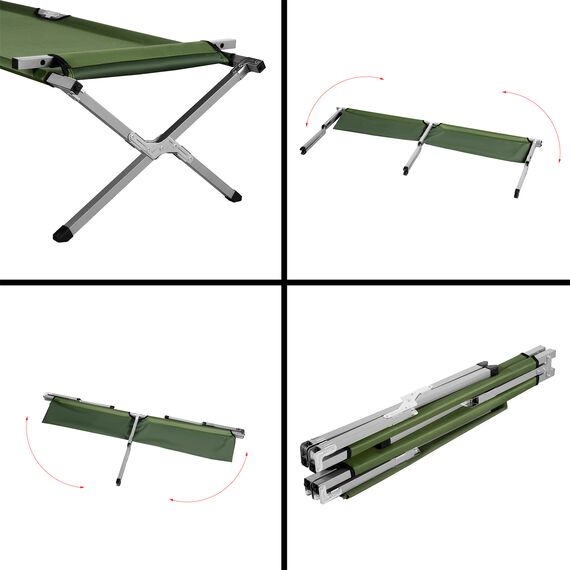 NILS CAMP łóżko turystyczne składane 200cm NC2756 zielone + pokrowiec, 8 zdjęcie NILS CAMP łóżko turystyczne składane 200cm NC2756 zielone + pokrowiec, 8 zdjęcie