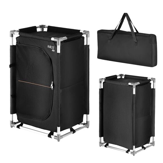 NILS CAMP szafka turystyczna z torbą do przenoszenia NC3031 czarne
