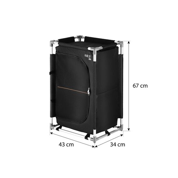 NILS CAMP szafka turystyczna z torbą do przenoszenia NC3031 czarne, 13 zdjęcie
