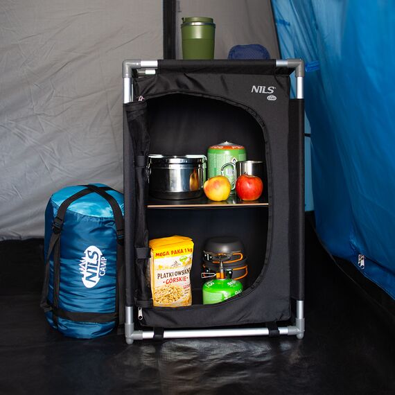NILS CAMP szafka turystyczna z torbą do przenoszenia NC3031 czarne, 12 zdjęcie