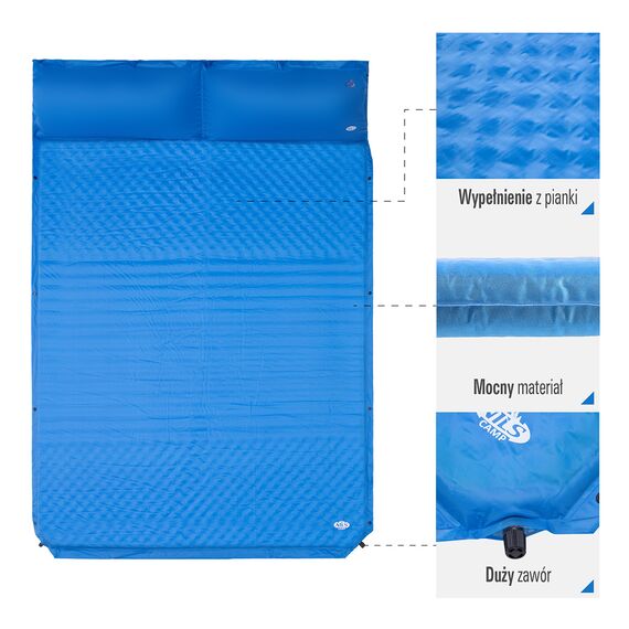 NILS CAMP mata samopompująca materac turystyczny 2 osobowy NC4060, 14 zdjęcie