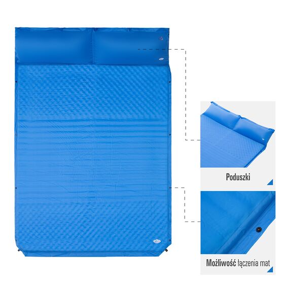 NILS CAMP mata samopompująca materac turystyczny 2 osobowy NC4060, 4 zdjęcie