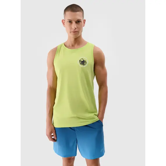 4F koszulka bez rękawów męska do ćwiczeń 4FWSS25TSLEM122 zielona, Kolor: zielony, Rozmiar: L, 2 zdjęcie