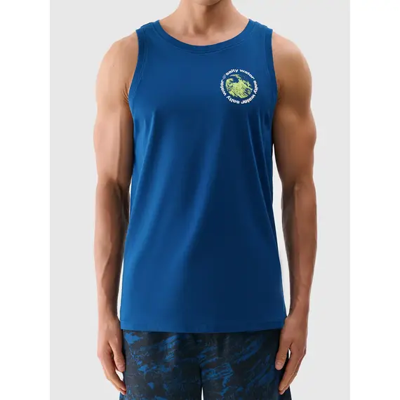 4F koszulka bez rękawów męska do ćwiczeń 4FWSS25TSLEM122 niebieska, Kolor: niebieski, Rozmiar: M, 6 zdjęcie