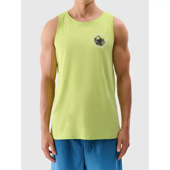 4F koszulka bez rękawów męska do ćwiczeń 4FWSS25TSLEM122 zielona, Kolor: zielony, Rozmiar: S, 7 zdjęcie