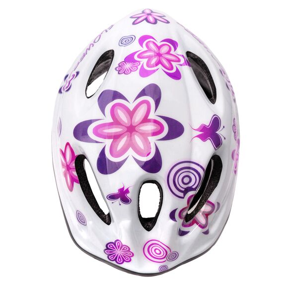 Meteor Kask rowerowy dla dziecka MV5-2 Spider czarny, Kolor: biały, Rozmiar: 52-56, 7 zdjęcie