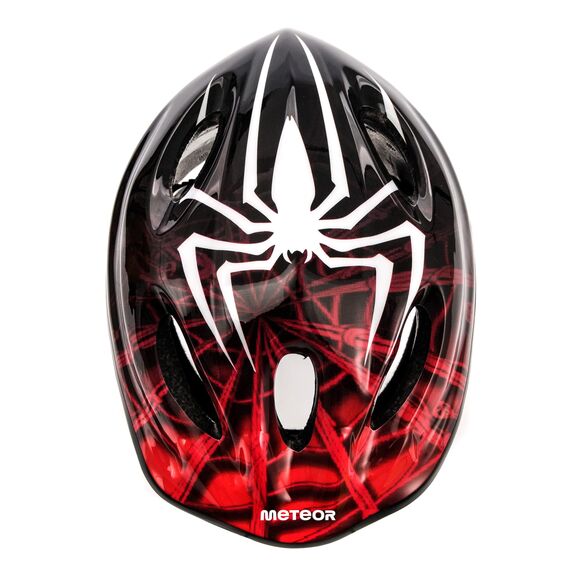 Meteor Kask rowerowy dla dziecka MV5-2 Spider czarny, Kolor: czarny, Rozmiar: 48-52, 6 zdjęcie