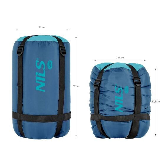 NILS CAMP śpiwór turystyczny typu kołdra z kapturem 215x75cm NC2008 turkusowy, Kolor: szary, Waga: 0,8, Rozmiar: M, 3 zdjęcie