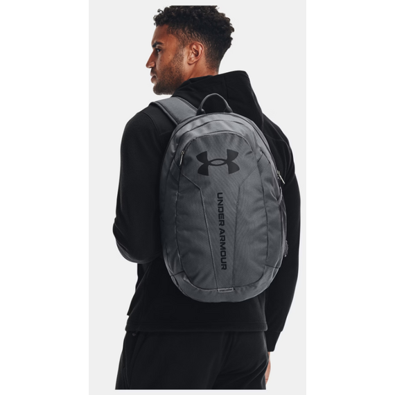 UNDER ARMOUR plecak sportowy młodzieżowy Hustle Lite szary, Kolor: szary, Rozmiar: one size, Pojemność (litry): 26.5, 3 zdjęcie