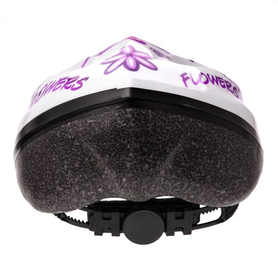 Meteor Kask rowerowy dla dziecka MV5-2 Spider czarny, Kolor: biały, Rozmiar: 48-52, 6 zdjęcie