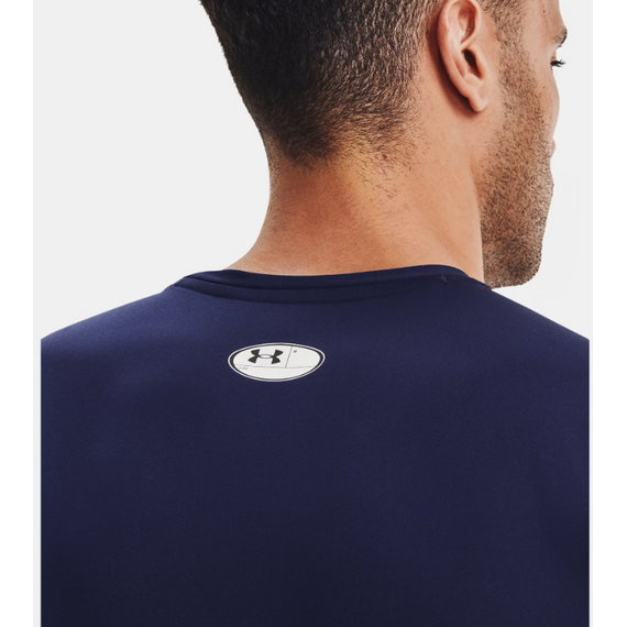 UNDER ARMOUR koszulka na siłowinię męska UA HG Comp SS granatowa, Kolor: granatowy, Rozmiar: XL, 3 zdjęcie