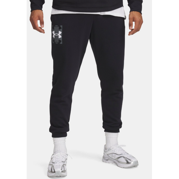 UNDER ARMOUR spodnie dresowe męskie joggery UA Rival Terry Logo czarne, Kolor: czarny, Rozmiar: XL, 3 zdjęcie