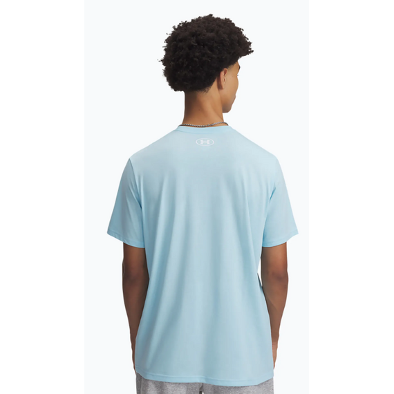 UNDER ARMOUR t-shirt męski koszulka treningowa LOGO UPDATE błękitna, Kolor: niebieski, Rozmiar: M, 2 zdjęcie