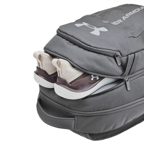 UNDER ARMOUR plecak sportowy impregnowany Hustle 6.0 Sport szary, Kolor: szary, Rozmiar: one size, Pojemność (litry): 29, 2 zdjęcie