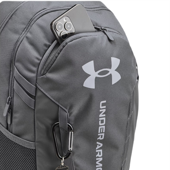UNDER ARMOUR plecak sportowy impregnowany Hustle 6.0 Sport szary, Kolor: szary, Rozmiar: one size, Pojemność (litry): 29, 4 zdjęcie