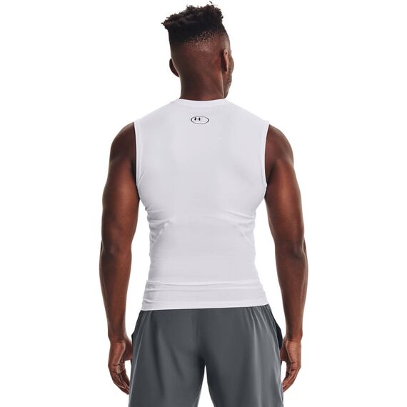 UNDER ARMOUR koszulka na siłowinię męska UA HG Comp SS biała, Kolor: biały, Rozmiar: XXL, 5 zdjęcie