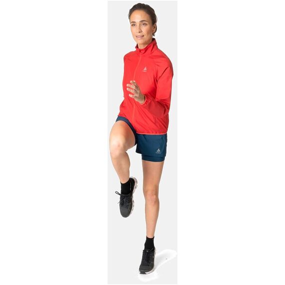 ODLO Kurtka techniczna do biegania damska Jacket ESSENTIAL LIGHT czerwona, Kolor: czerwony, Rozmiar: M