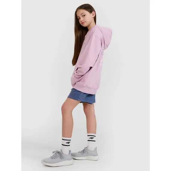 4F bluza dla dziewczynek bawełniana 4FJWSS25TSWSF1482 fioletowa, Kolor: fioletowy, Rozmiar: 122, 3 zdjęcie
