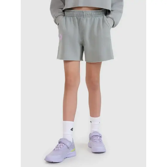 4F krótkie spodenki dziecięce 4FJWSS25TSHOF484 szare, Kolor: szary, Rozmiar: 134, 4 zdjęcie