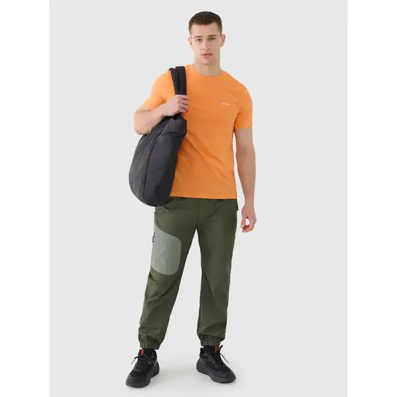 4F t-shirt męski koszulka bawełniana 4FWSS25TTSHM2003 pomarańczowa, Kolor: pomarańczowy, Rozmiar: L, 3 zdjęcie