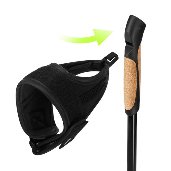 NILS CAMP kije do nordic walking 2 sekcyjne aluminiowe 125cm NW8611, 4 zdjęcie