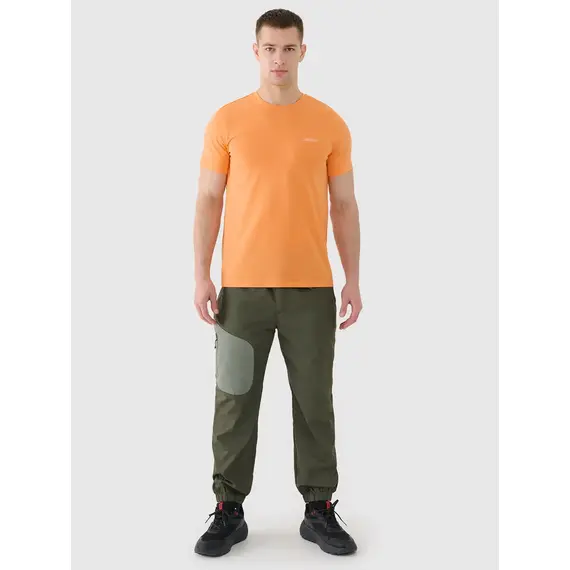 4F t-shirt męski koszulka bawełniana 4FWSS25TTSHM2003 pomarańczowa, Kolor: pomarańczowy, Rozmiar: M, 4 zdjęcie