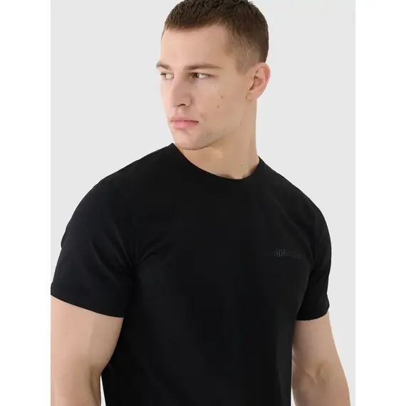 4F t-shirt męski koszulka bawełniana 4FWSS25TTSHM2003 czarna, Kolor: czarny, Rozmiar: M, 4 zdjęcie