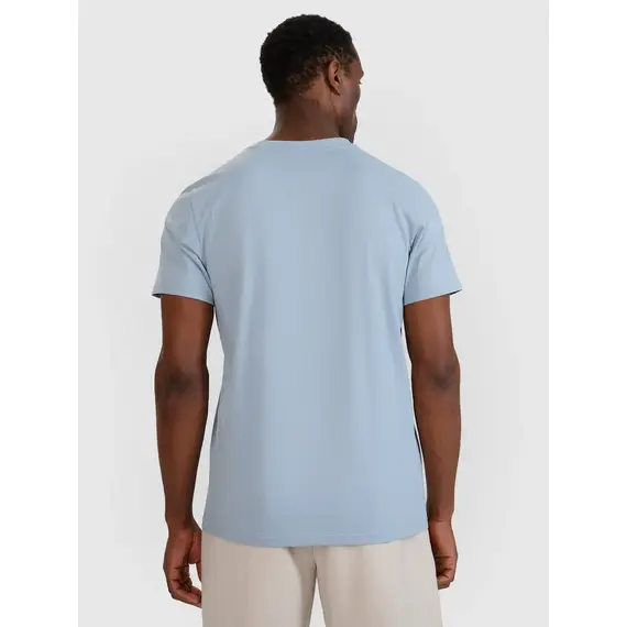 4F koszulka bawełniana t-shirt męski 4FWSS25TTSHM2074 błękitna, Kolor: niebieski, Rozmiar: S, 2 zdjęcie