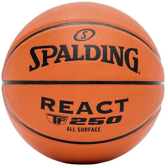 SPALDING piłka do koszykówki REACT TF-250 pomarańczowa, Kolor: pomarańczowy, Rozmiar: 6