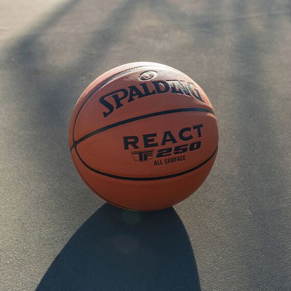 SPALDING piłka do koszykówki REACT TF-250 pomarańczowa, Kolor: pomarańczowy, Rozmiar: 6, 6 zdjęcie