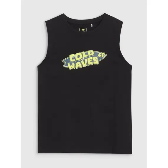 4F koszulka dziecięca bezrękawnik dla chłopca 4FJWSS25TSLEM164 czarna, Kolor: czarny, Rozmiar: 140, 2 zdjęcie 4F koszulka dziecięca bezrękawnik dla chłopca 4FJWSS25TSLEM164 czarna, Kolor: czarny, Rozmiar: 140, 2 zdjęcie