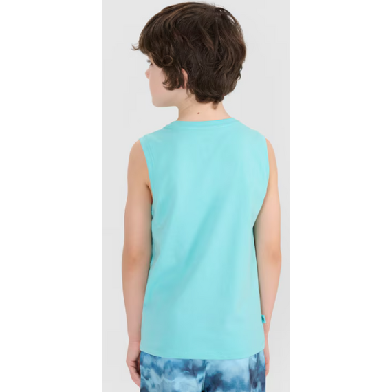 4F koszulka dziecięca bez rękawków dla chłopca 4FJWSS25TSLEM162 miętowa, Kolor: niebieski, Rozmiar: 128, 3 zdjęcie