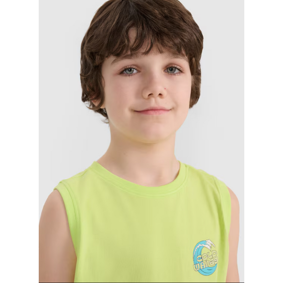 4F koszulka dziecięca bezrękawnik dla chłopca 4FJWSS25TSLEM162 zielona, Kolor: zielony, Rozmiar: 122, 5 zdjęcie