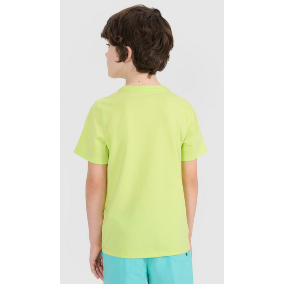 4F t-shirt bawełniany koszulka chłopięca 4FJWSS25TTSHM1917 miętowy, Kolor: zielony, Rozmiar: 158, 3 zdjęcie