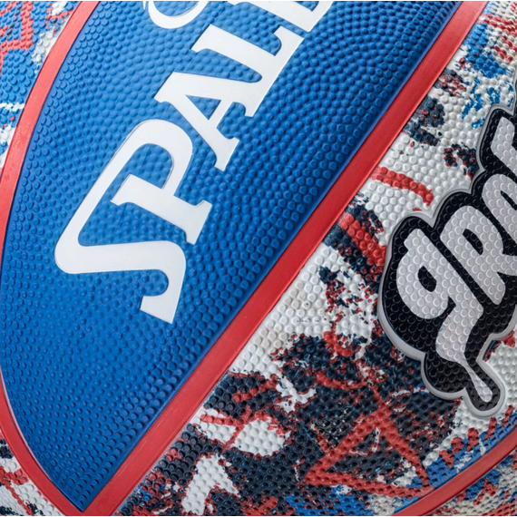 SPALDING piłka do koszykówki GRAFFITI niebieska, Kolor: niebieski, Rozmiar: 7, 2 zdjęcie