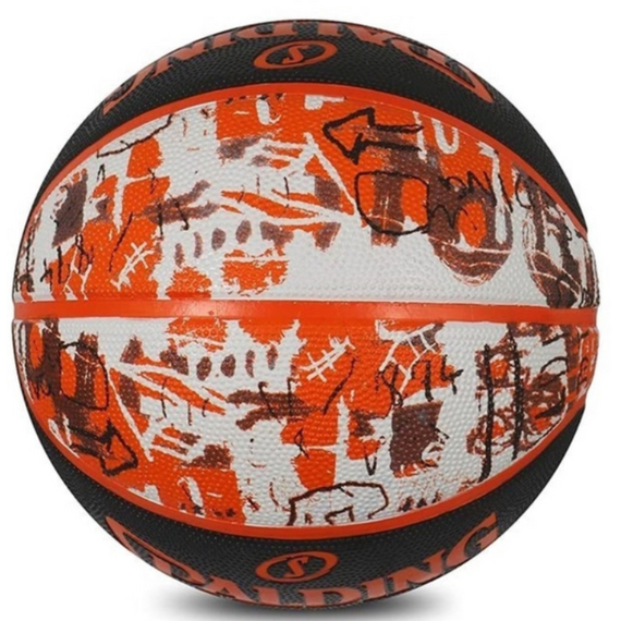 SPALDING piłka do koszykówki GRAFFITI pomarańczowa, Kolor: pomarańczowy, Rozmiar: 7, 3 zdjęcie