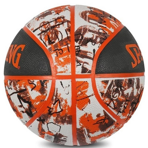 SPALDING piłka do koszykówki GRAFFITI pomarańczowa, Kolor: pomarańczowy, Rozmiar: 7, 2 zdjęcie