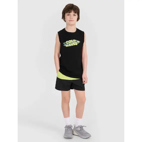 4F koszulka dziecięca bezrękawnik dla chłopca 4FJWSS25TSLEM164 czarna, Kolor: czarny, Rozmiar: 146, 4 zdjęcie 4F koszulka dziecięca bezrękawnik dla chłopca 4FJWSS25TSLEM164 czarna, Kolor: czarny, Rozmiar: 146, 4 zdjęcie