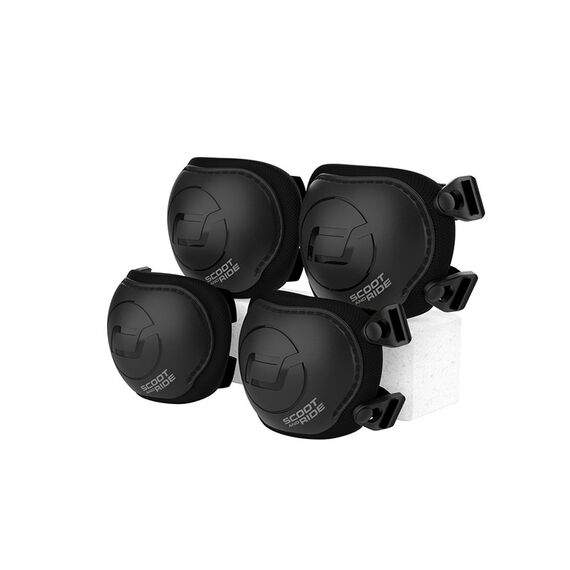 SCOOTANDRIDE Zestaw ochraniaczy dla dzieci czarne, Kolor: czarny, Rozmiar: S, 3 zdjęcie