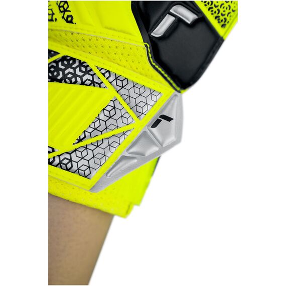 REUSCH rękawice bramkarskie Attrakt Solid Junior, Kolor: żółty, Rozmiar: 6.5, 2 zdjęcie