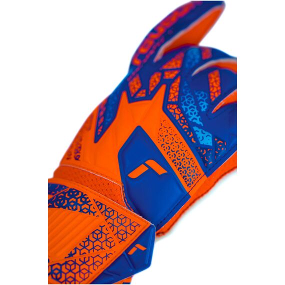 REUSCH rękawice bramkarskie Attrakt Solid Junior, Kolor: pomarańczowy, Rozmiar: 8, 3 zdjęcie