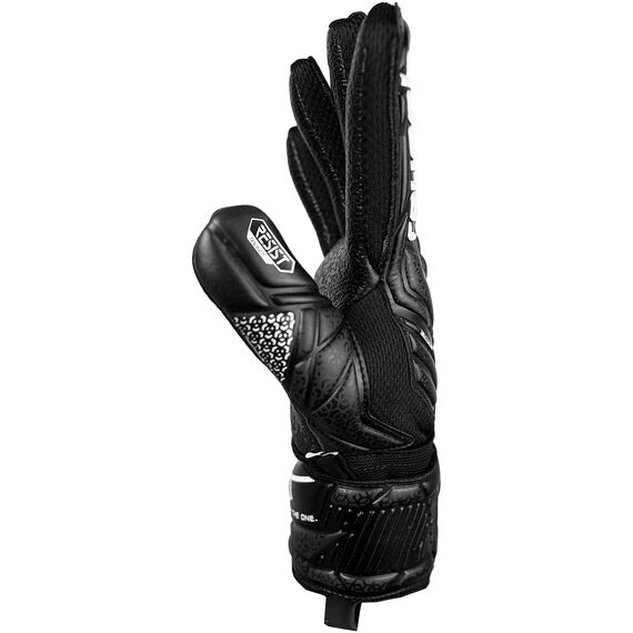 REUSCH rękawice bramkarskie Attrakt Resist Junior, Kolor: czarny, Rozmiar: 4, 2 zdjęcie