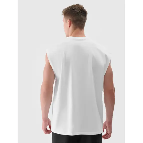 4F koszulka bez rękawów męska 4FRSS24TSLEM148 biała, Kolor: biały, Rozmiar: M, 5 zdjęcie