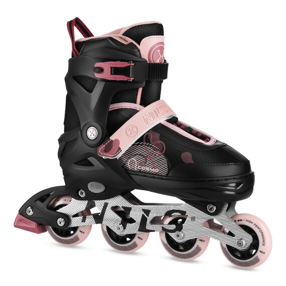 NILS EXTREME rolki rekreacyjne dla dziewczynek NA13808 COSMO, Kolor: różowy, Rozmiar: 38-41