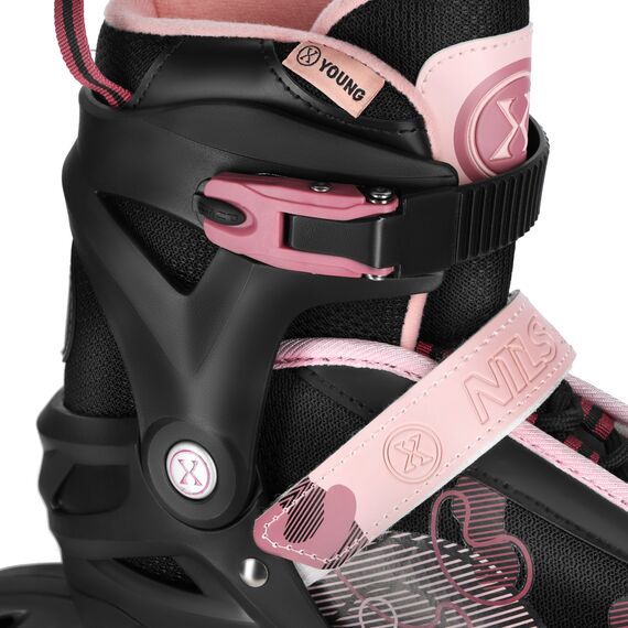 NILS EXTREME rolki rekreacyjne dla dziewczynek NA13808 COSMO, Kolor: różowy, Rozmiar: 34-37, 6 zdjęcie