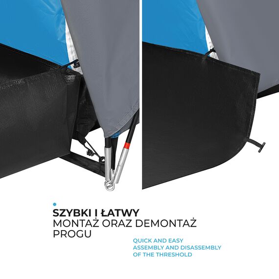 NILS CAMP namiot turystyczny z przedsionkiem rodzinny NC6031 HIGHLAND, Kolor: szary, 13 zdjęcie