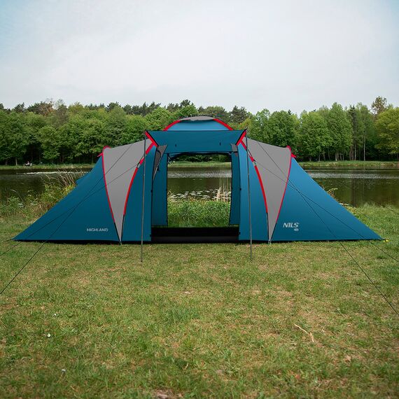 NILS CAMP namiot turystyczny z przedsionkiem rodzinny NC6031 HIGHLAND, Kolor: granatowy, 8 zdjęcie
