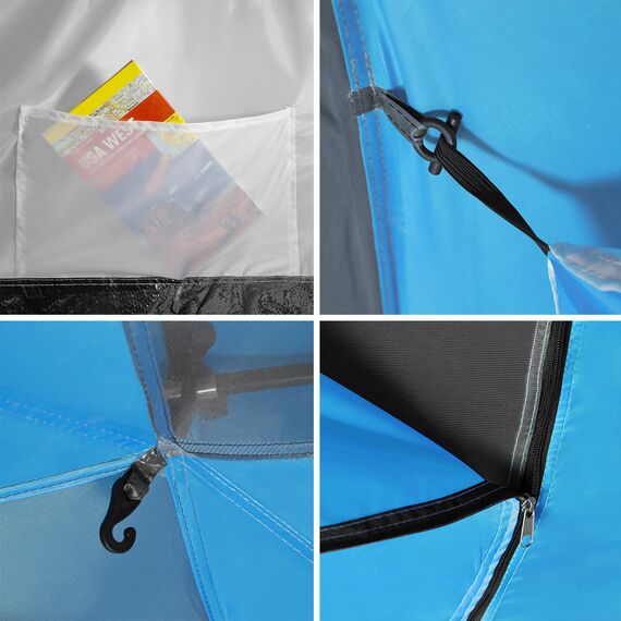 NILS CAMP namiot turystyczny 4 osobowy NC6431 HIGHLAND, Kolor: szary, 12 zdjęcie